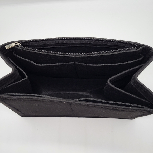 Premium Felt Black XX-Large Handbag Insert Organizer for Totes - Picture 9 of 13